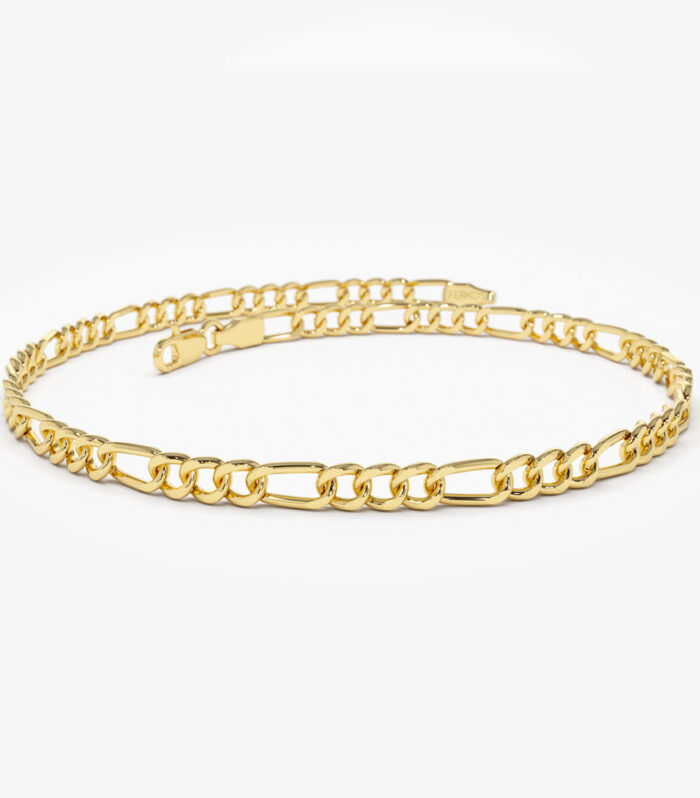 14k Gold Figaro Chain Bracelet