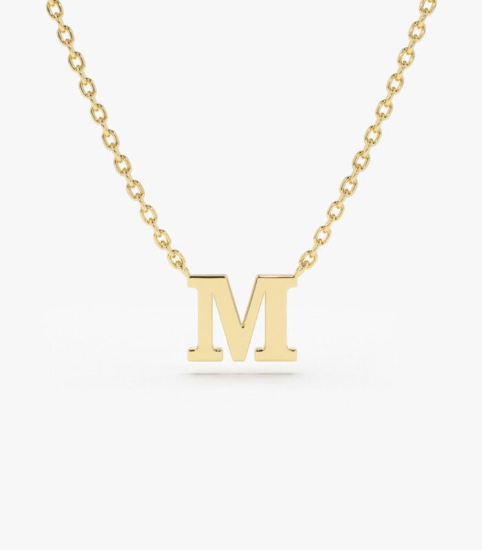 14K Gold Initial Necklace